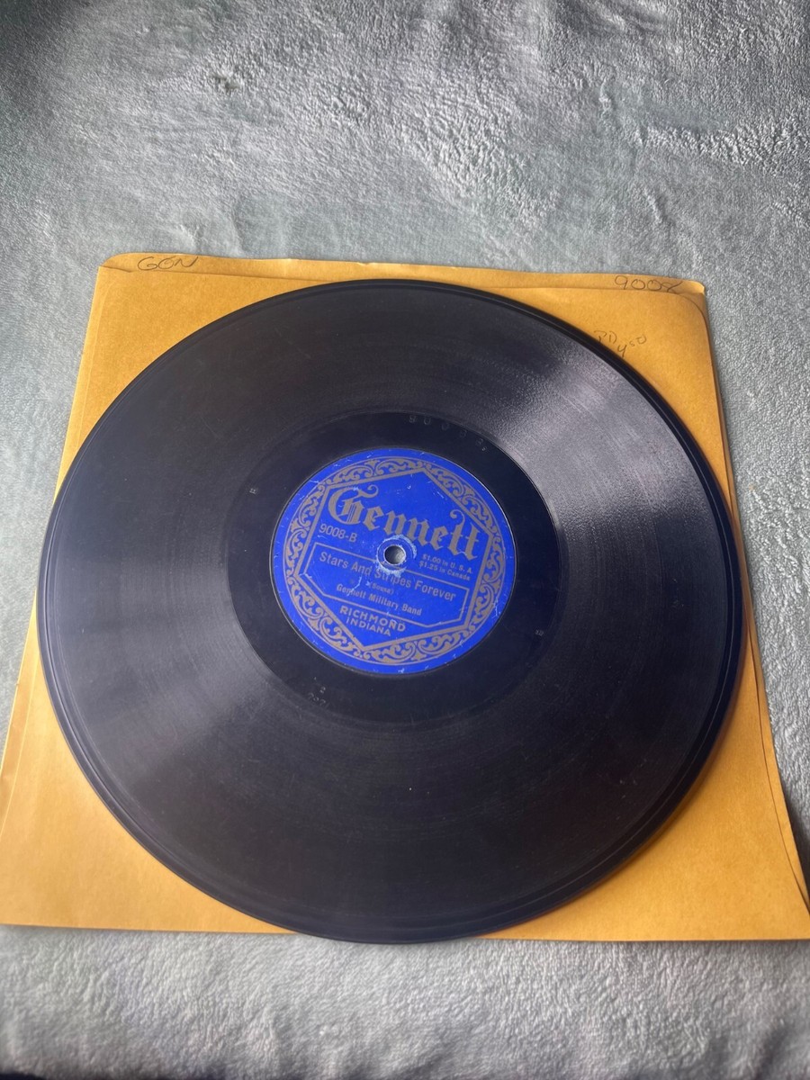 GENNETT Record 78 rpm 9008 UNDER THE DOUBLE EAGLE / STARS