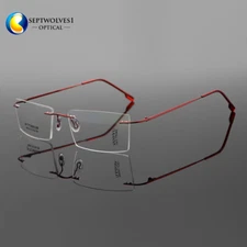 β-Titanium Rimless Ultra Light Women's Eyeglasses Frames Optical Eyewear RX Able