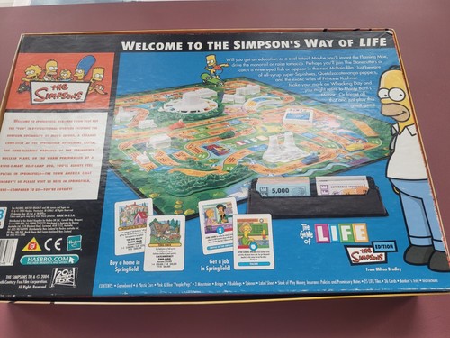MB The Game Of Life Simpsons Edition Board Game 100% complete 2004 VGC Christmas - Picture 2 of 12