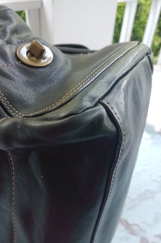 Coach MEDIUM 10330 65th Anniversary Mandy Vintage Black Leather Shoulder Bag - Picture 8 of 18
