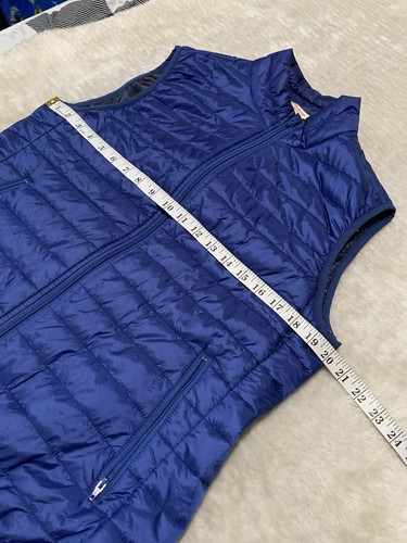 Brooks Brothers Red Fleece Puffer Vest Mens Large Blue Full Zip Lightweight - Picture 4 of 6