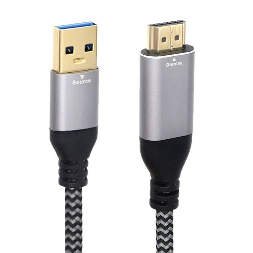 2M USB3.0 zu VGA/HD-MI/DVI Stecker Stecker Videokabel Laptop zu Monitor Projekto - Photo 9/17