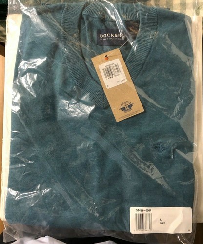 Dockers Men's Sweater V-Neck sleeveless Fleece Vest, Dragonfly, Large - 第 1/8 張圖片