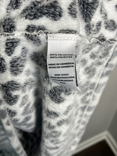 Wildfox Soft Lounger Hoodie Women’s Large XL Cozy Soft Nightgown Leopard Animal - Picture 5 of 7