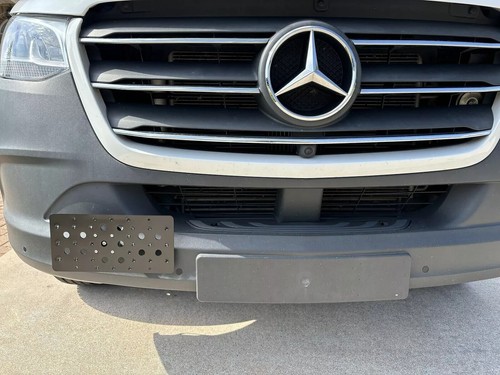 Bumper Tow Hook License Plate Mount Bracket for Mercedes-Benz Sprinter 2007-2025 - Picture 8 of 20