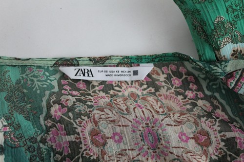 Womens Zara Size XS Boho Lightweight Blouse Top Article - Picture 8 of 9