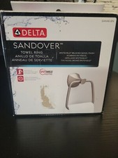 Delta Sandover Spotshield Brushed Nickel Towel Ring SAN46-BN New in Box See Pics