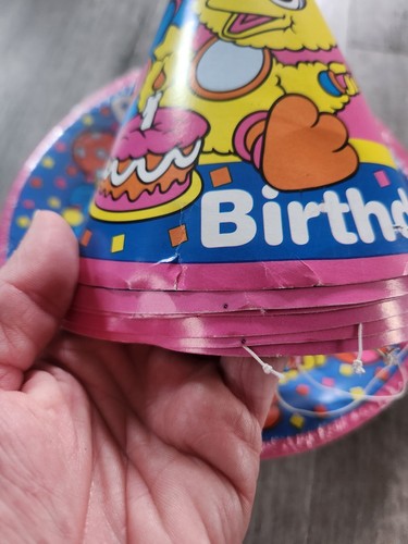Vintage Sesame Street Babys 1st Birthday Party Hats/plates Set Of 6 Each NEW - Picture 6 of 6