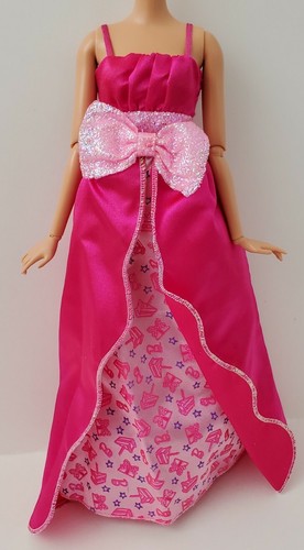 Barbie Doll Happy Birthday Pink Cake Dress Gown Fashion Outfit Clothes - Picture 2 of 9