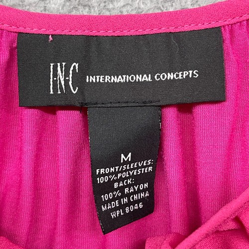 INC Womens Blouse Pink Short Cold Shoulder Sleeve Spaghetti Strap Scoop Size M - Picture 5 of 9