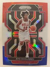 2020-21 Prizm Ayo Dosunmu Rookie Card RC Red White Blue Holo #271