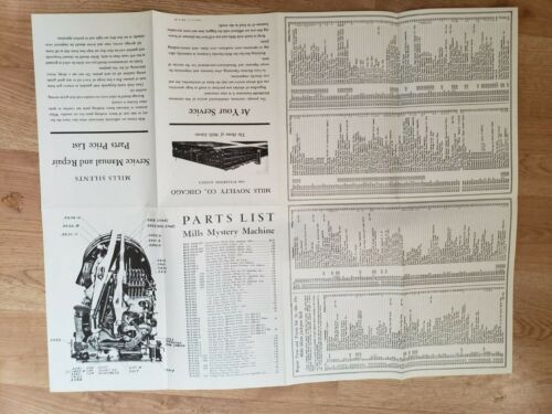 MILLS SILENTS SERVICE MANUAL MILLS MANUAL ANTIQUE SLOT FOLD OUT MANUAL 2 pages - Picture 4 of 4
