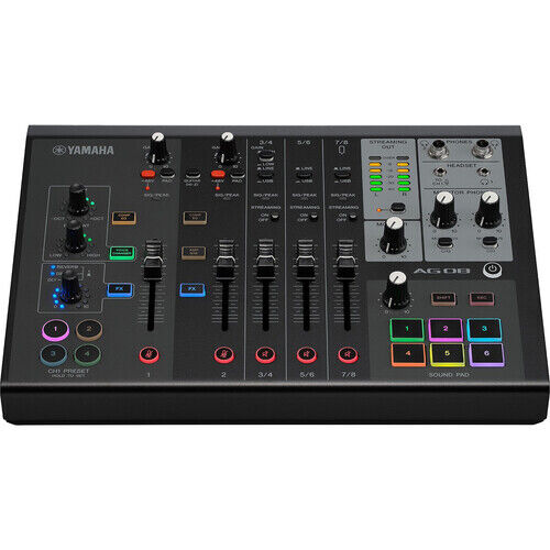 Yamaha AG08 8-channel Mixer/USB Interface for Mac/PC - Black - Picture 3 of 4