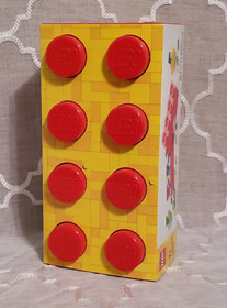 Lego 4023 - RED - Classic Box - 8 Knobs - SMALL Box - Store Anything! (b) - NEW