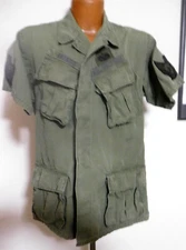 Original U.S. Named O.D. Rip-Stop Vietnam Jungle Jacket in Medium Regular (1968)