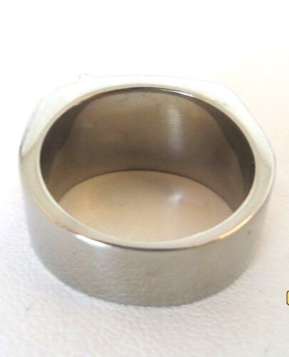 Herren Shinny zweifarbiger Ring mit Kreuzdesign und CZ Stones Gr. 10,5 - Bild 4 von 5