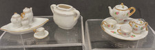 VTG Doll Miniature Tea Sets Floral Gold Trim Made In Occupied Japan/Japan