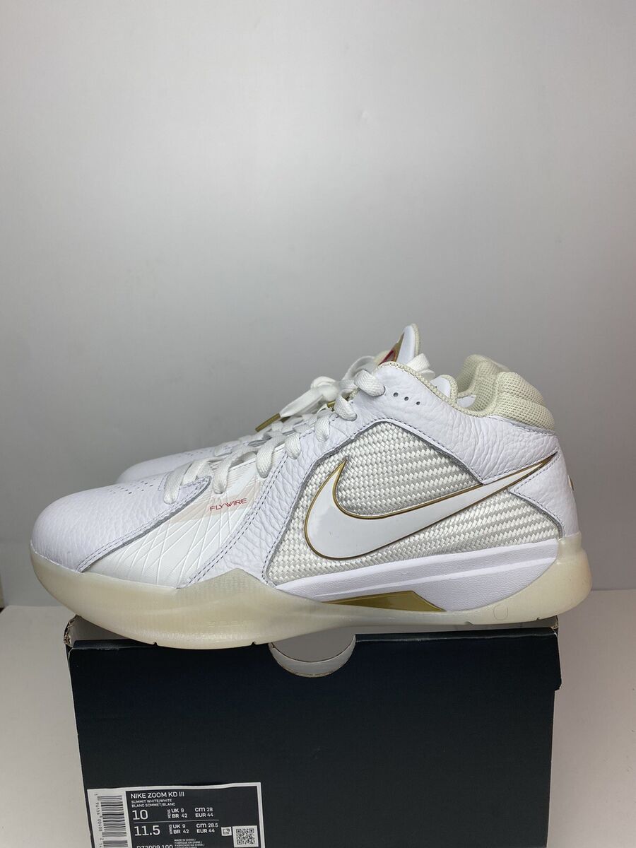 口コミ・レビュー評価が高いおすすめ人気商品の通販 Nike KD3 Retro White/metallic Gold Mens Basketball Sneaker シューズ(男性用)