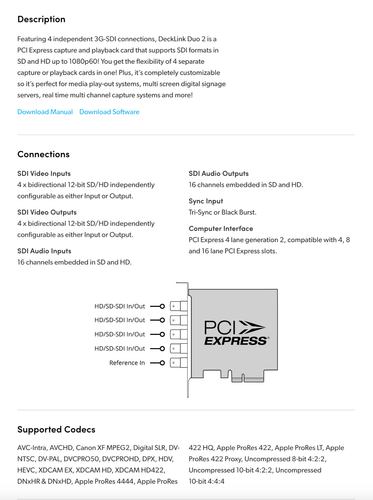 Blackmagic Design DeckLink Duo 2 BMDPCB425A - Bild 3 von 4