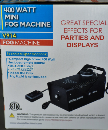 400-WATT Mini Mobile Fog Machine V914 - Picture 2 of 6