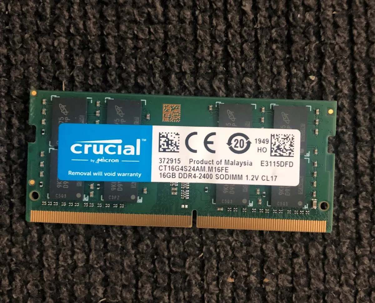 Crucial 16GB DDR4 2400 SODIMM non ECC CT16G4S24AM Memory for Mac