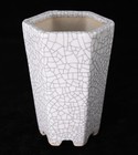 Fine Hexagon Cascade Keishi, Shito, Mame Bonsai Pot + Mesh - 2.75"x 2.75"x 4"