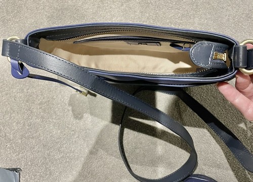 BOLSO BANDOLERA RADLEY-LONDRES -CUERO-MEDIANO - AZUL REAL/AZUL MARINO ¡NUEVO ESTADO! - Imagen 13 de 14