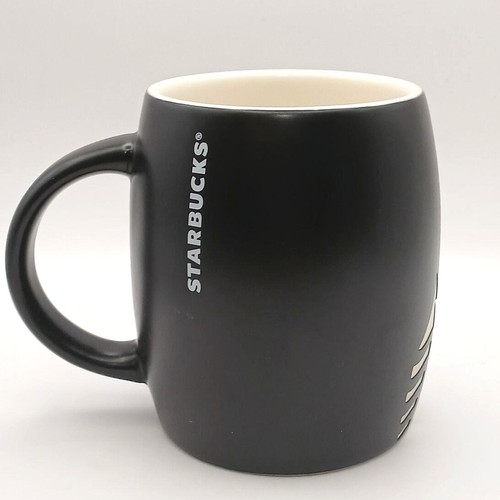 Taza/taza de café Starbucks 2011 blanco y negro grabado con logotipo de sirena 16 oz - Imagen 4 de 7