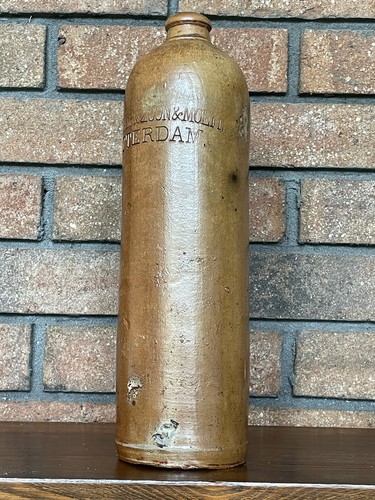 Hulstkamp Zoon & Molyn Gin Bottle Rotterdam Stoneware Salt Glazed Jug Clay - Picture 7 of 16