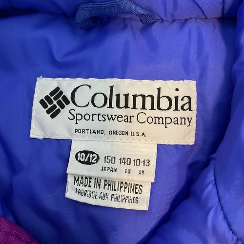 COLUMBIA TECTONITE GIRLS SKI JACKET COAT SZ 10-12 INSULATED BLUE PURPLE - Picture 12 of 14