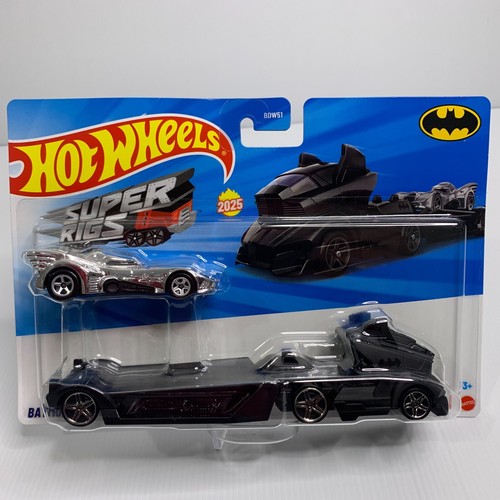 2025 Hot Wheels Super Rigs Chrome Batmobile Hauler + 1 set of 5 + 6 Assorted - Picture 8 of 22