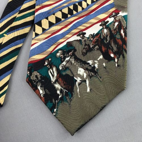 Tru-West Rockmount Ranch Wear Denver, CO Corbata de Seda Vaquero Multicolor EE. UU. - Imagen 4 de 11