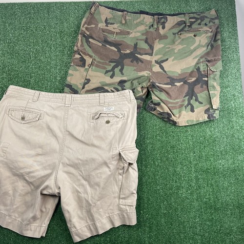 Polo Ralph Lauren Cargo Shorts Adult Big Tall Size 50B 52B Camo Khaki Mens 2 Lot - Imagen 17 de 17