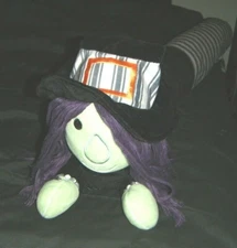 WITCH F.A.O. SCHWARZ DOOR & WINDOW DRAFT GUARD New Fabric 35" X 4" Halloween 