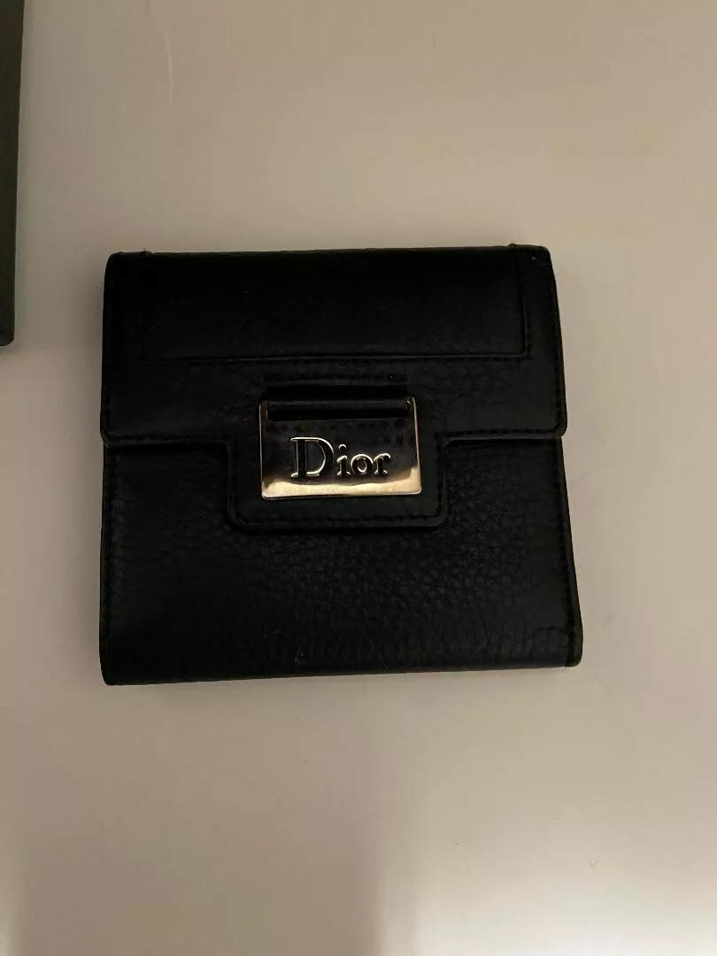 Portefeuille court Dior en peau d'agneau