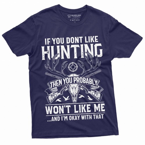 Men's Camo Hunting Shirt Hunter Tee Shirt Funny Humor Tee Hunter Dad Tees - Picture 4 of 8