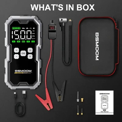 7000A Car Jump Starter + Air Compressor + Power Bank + Emergency Lighting + Case - Picture 8 of 12
