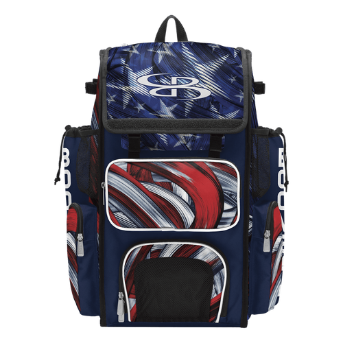 Boombah Superpack Baseball/Softball Backpack - Bat Bag - Gear Pack - USA Wave - Picture 5 of 8