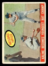 1959 Topps #463 Al Kaline Kaline Becomes Youngest Bat Champ G-VG Tiger ID:404932