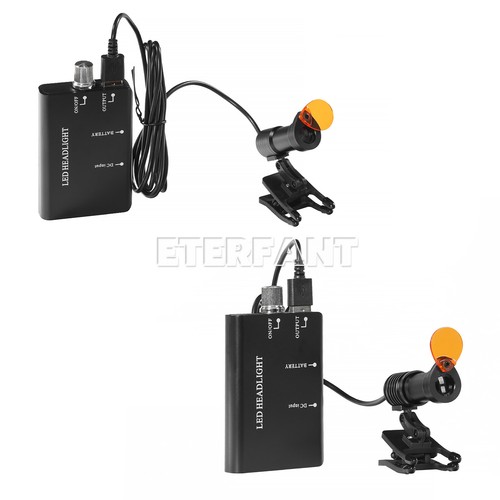 ETERFANT Dental 5W LED Scheinwerfer Lampe Metallclip mit Filter F Fernglaslupen
