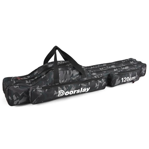 Bolsa de almacenamiento de caña de pescar plegable portátil Doorslay de 3 capas A2K5 - Imagen 10 de 24