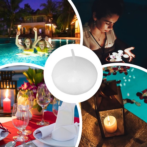 5*Mini White Unscented Floating Candles Party Swimming Pool Surface Decor 1.5 In - Picture 12 of 12