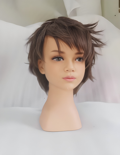NEW Top Quality Fiberglass Child Boy Mannequin Head Display Wig/Hat Dark Color - Picture 2 of 5