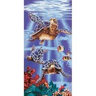 Under The Water Sea Turtles Beach Towel, Cotton Velour