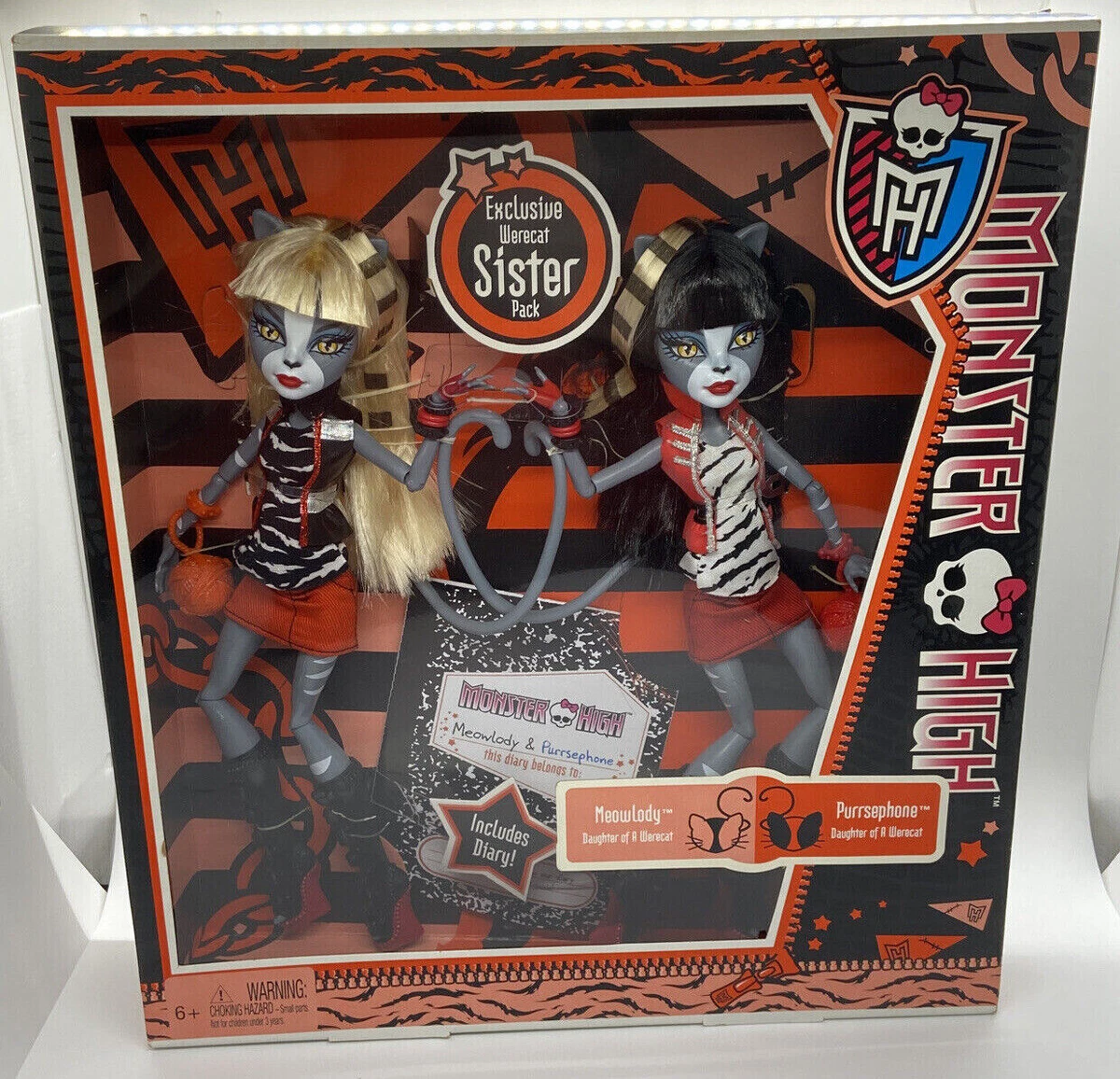 Monster high dolls cat twins sales