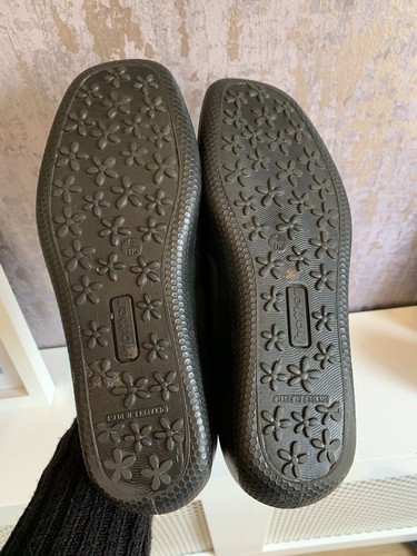 Hotter Calypso Shoes Black Slip On Leather Comfort Concept UK 6 Flats - Picture 5 of 12