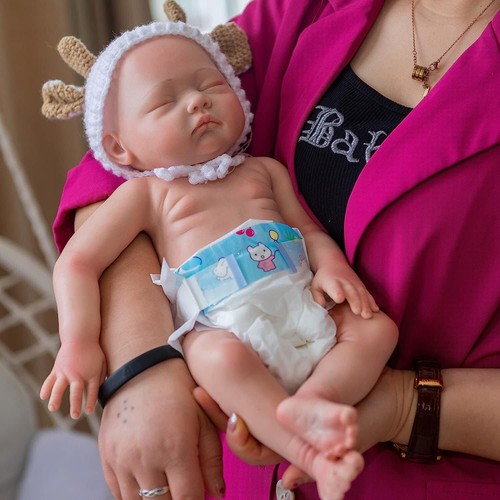 MAIDEDOLL Reborn Dolls Platinum Silicone Full Body 19inch Soft Flexible Realisti - 第 2/5 張圖片