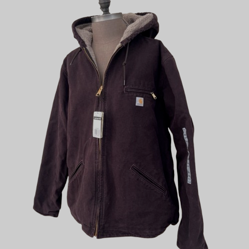 NEW! CARHARTT W141 331 Maroon Sierra Sherpa Lined Jacket Women’s XXLarge - Picture 1 of 6