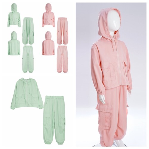 Kids Girls Sweatsuit Athletic Tracksuit Long Sleeve Jacket And Trousers Stage - Picture 4 of 27