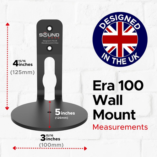 ERA100 Wall Mount Bracket, Low Profile, Black, Single Unit, Compatible with Sono - Picture 6 of 12